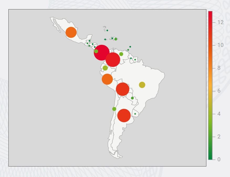 Inmigrant regularization processes in each country of Latin America