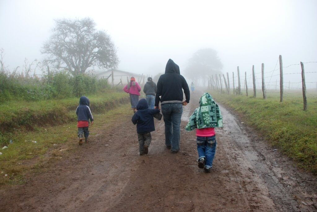 Familia en su recorrido migratorio