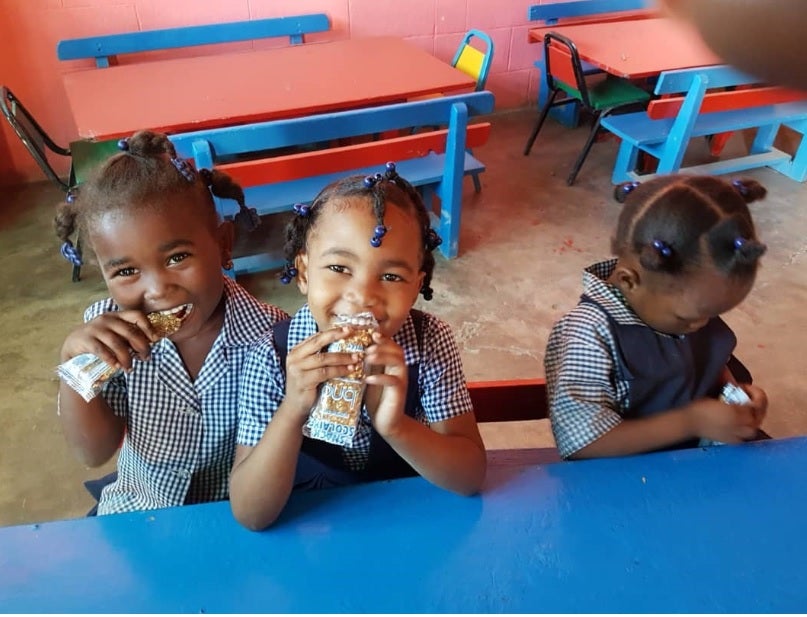 three haitian children