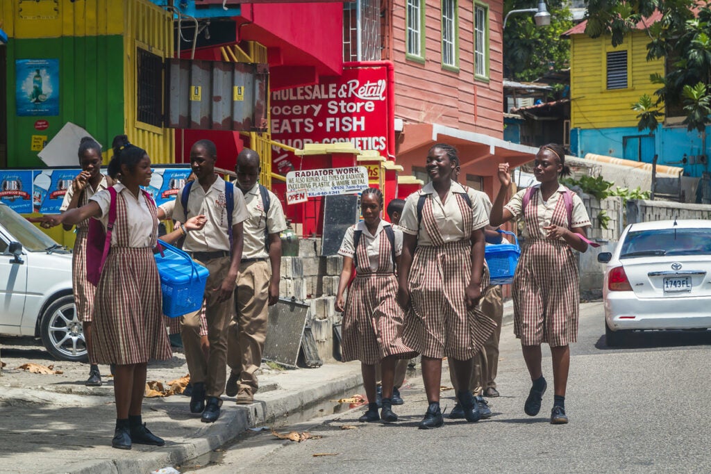 Students in the Caribbean