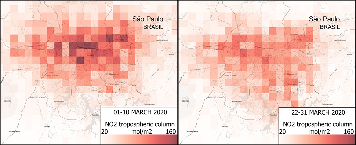 Air pollution levels in São Paulo are twice as high as those of