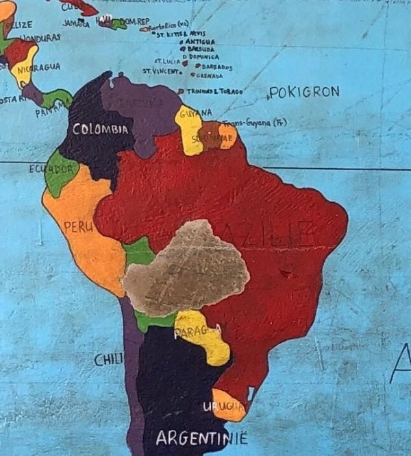 Mapa de Pokigron en América del sur