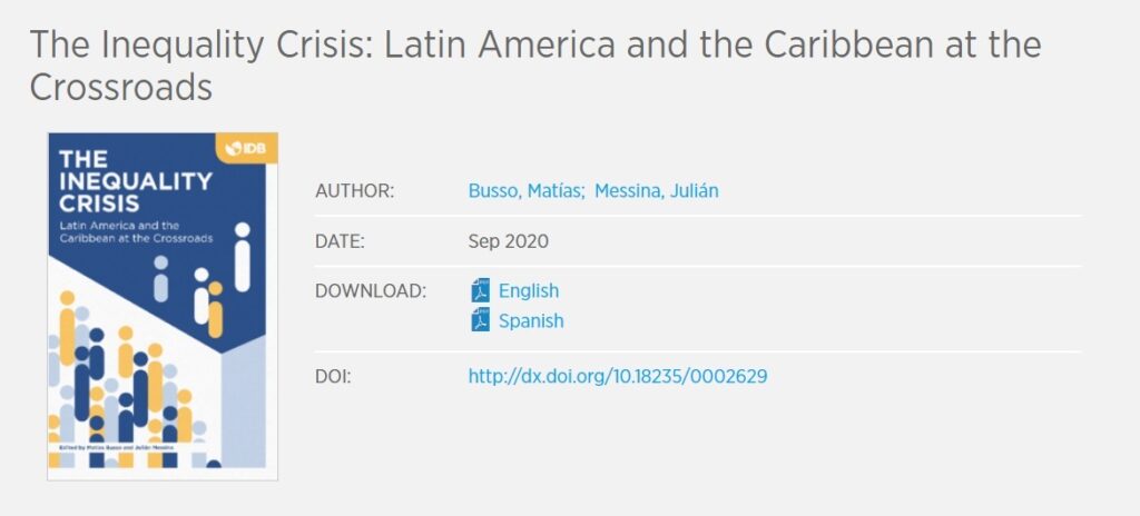 The Inequality Crisis: Latin America and the Caribbean at the Crossroads