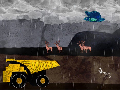 Imagen ilustrada un video juego de conocimiento indígena.