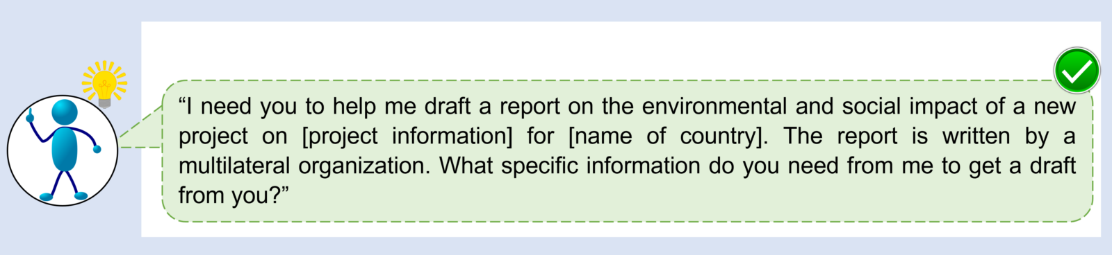 Example of correct prompt for output format