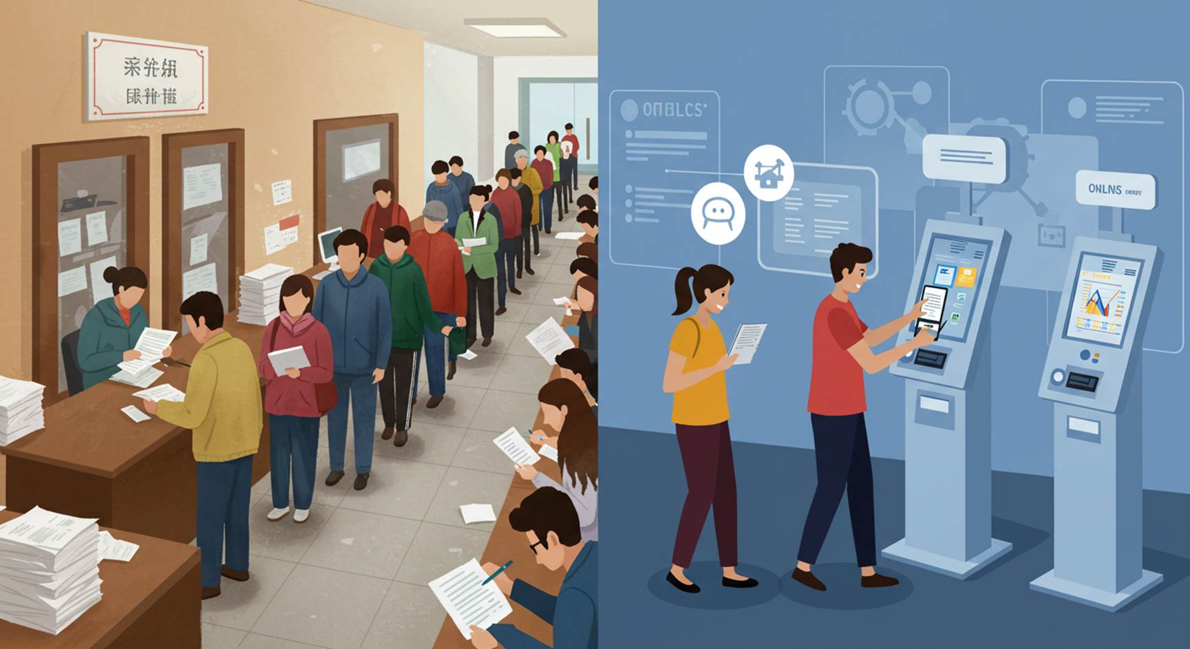 Long lines vs efficient offices
