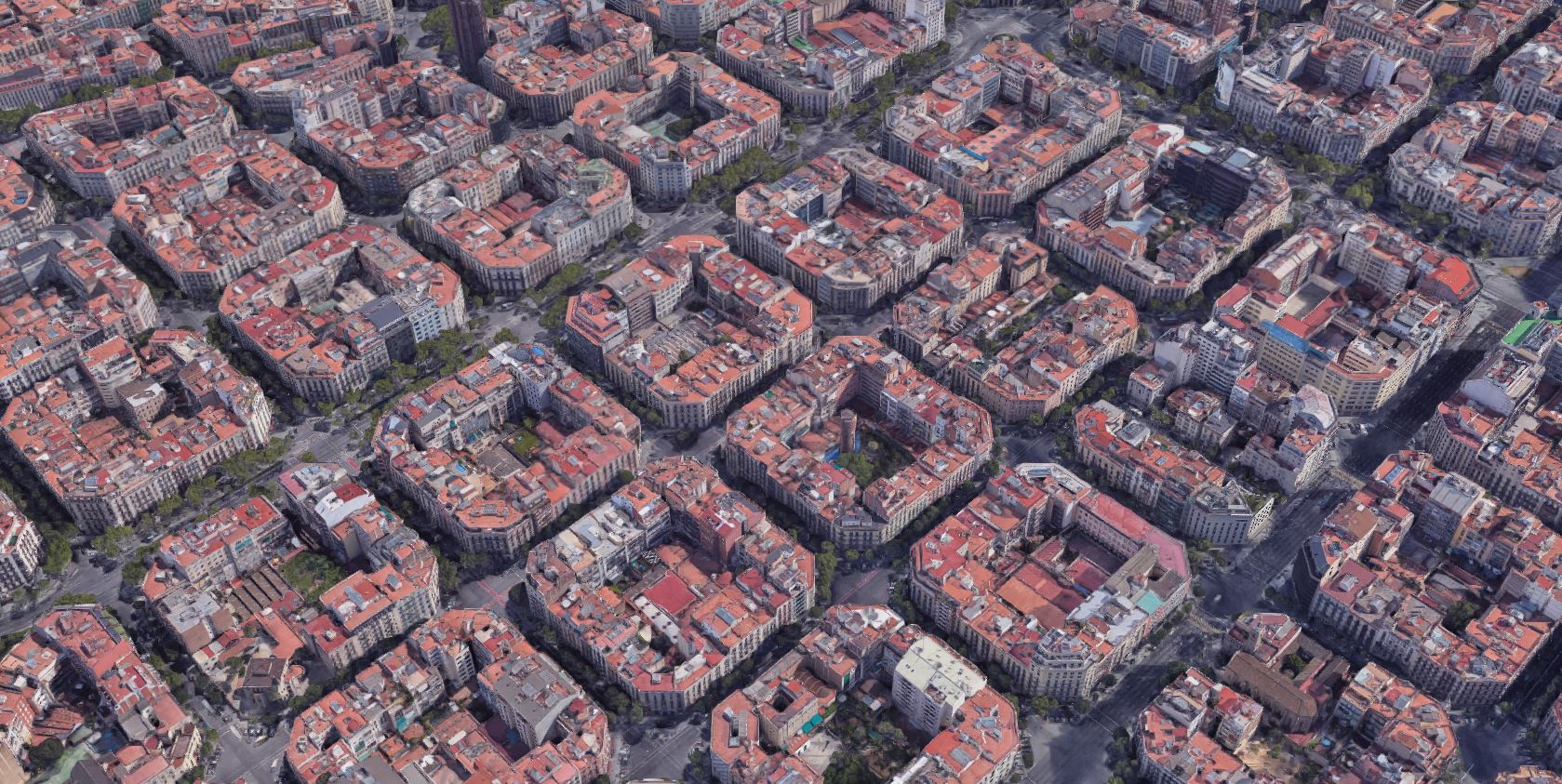 Vista aérea de Barcelona. Fuente - google